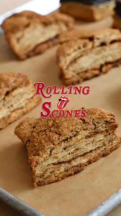Freshly baked scones with a golden crust arranged on a baking tray at Breads Bakery – Upper West Side.